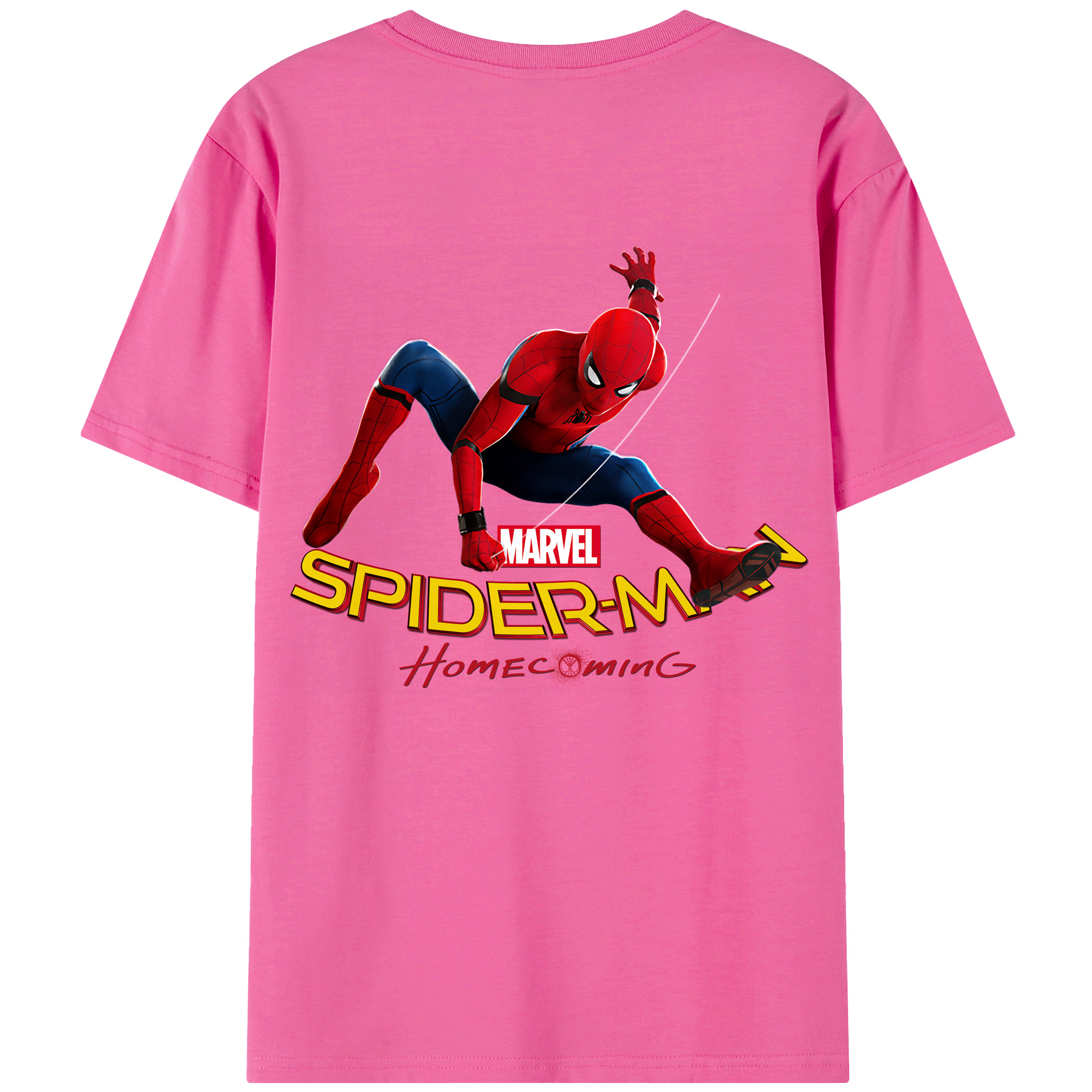 （画像用） Spider Man スパイダーマン レディース半袖Tシャツ(バックプリント)
